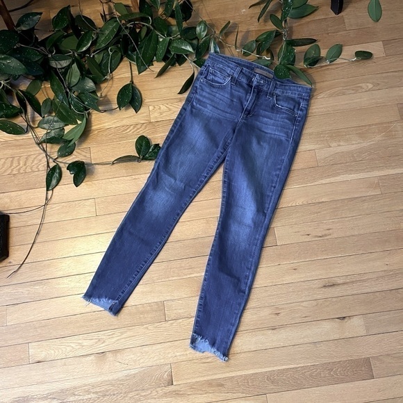 Joe’s JEANS Blue Maria Skinny Ankle Cut Raw Hem Medium Wash Jeans 26 - Picture 4 of 9